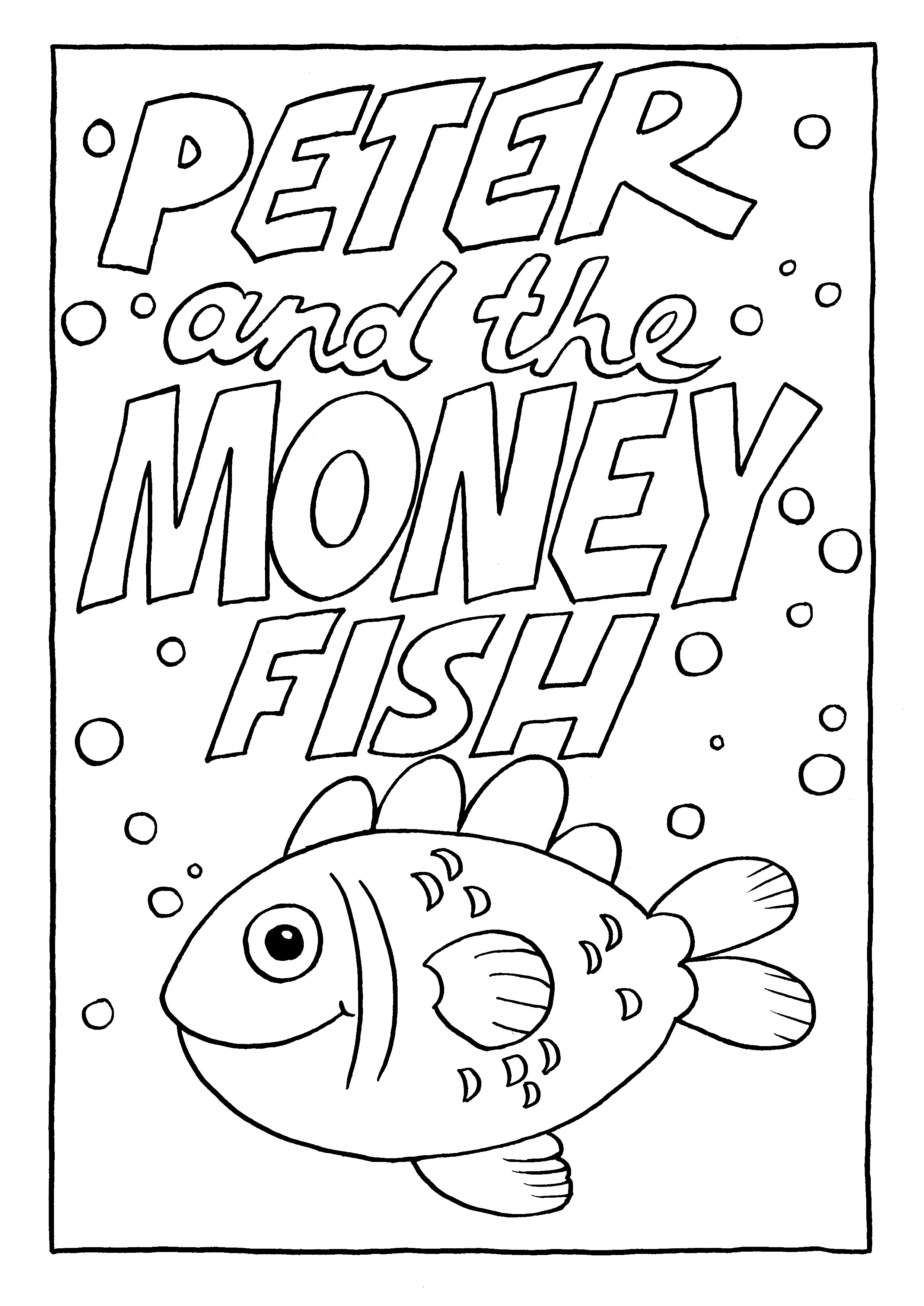 Fish With Coin In Mouth Page Coloring Pages